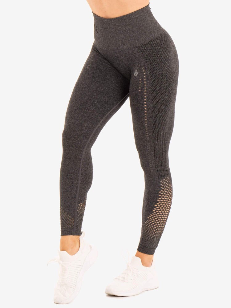 Ryderwear Seamless Staples Leggings Charcoal Marl | ACUG-63845