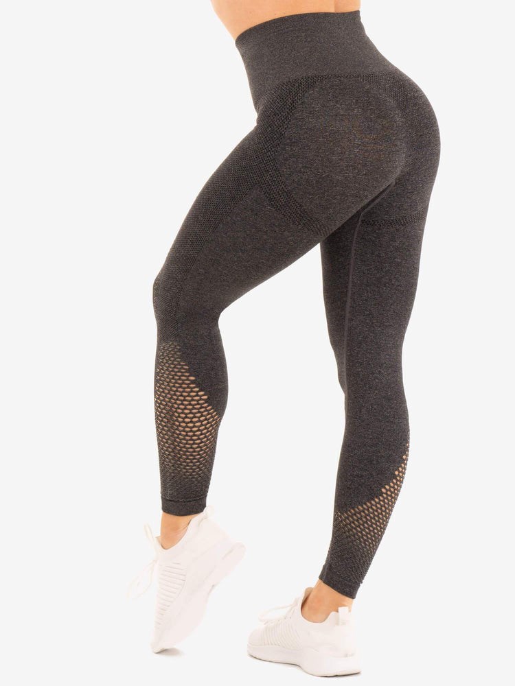 Ryderwear Seamless Staples Leggings Charcoal Marl | ACUG-63845