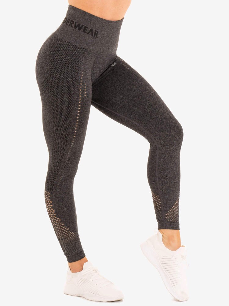 Ryderwear Seamless Staples Leggings Charcoal Marl | ACUG-63845