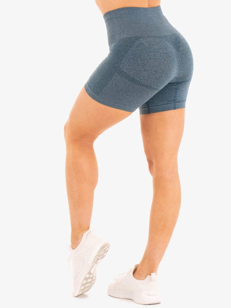 Ryderwear Seamless Staples Shorts Teal Marl | NOQP-52941