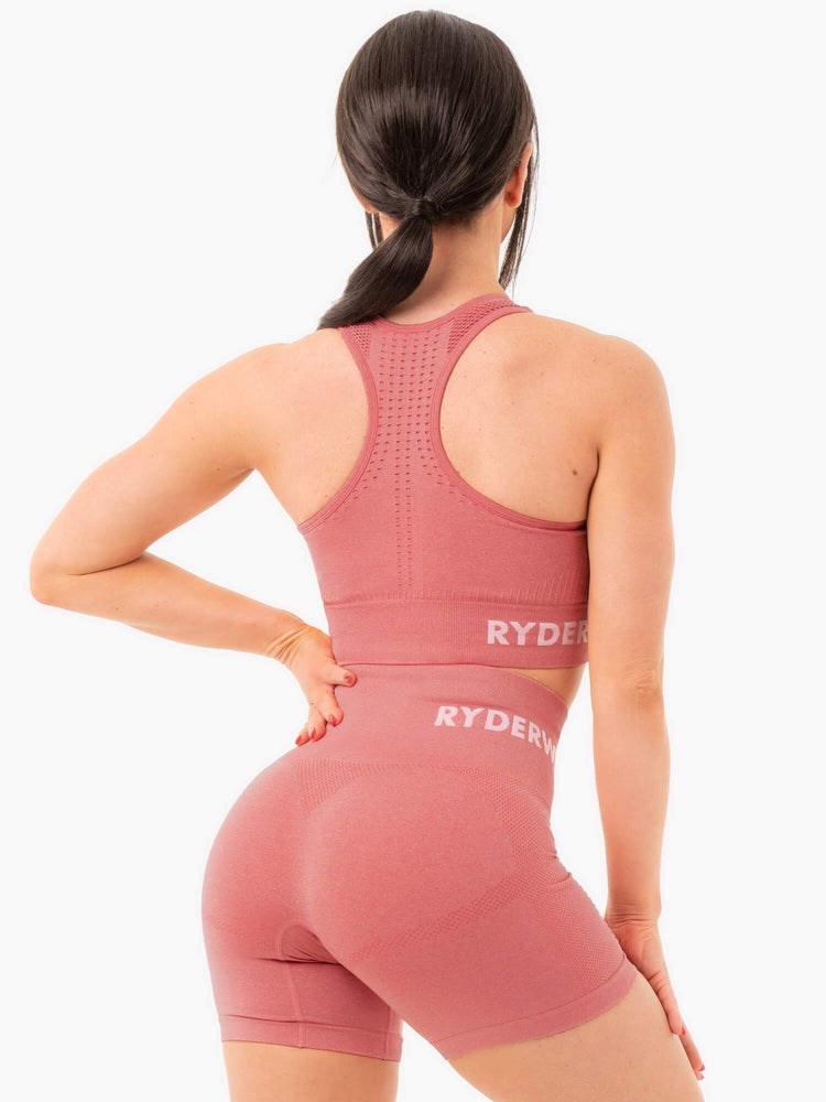 Ryderwear Seamless Staples Sports Bra Růžové Růžové | VOBR-31204