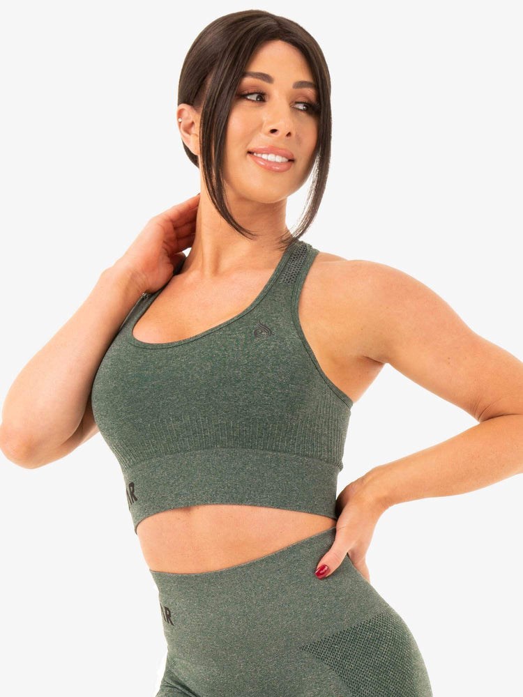 Ryderwear Seamless Staples Sports Bra Zelene | OFSD-38102