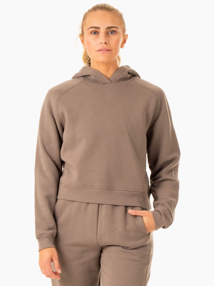 Ryderwear Sideline Hoodie Taupe | YDNV-06179