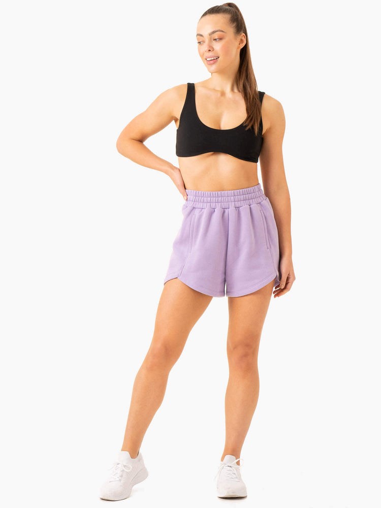 Ryderwear Sideline Track Shorts Lilac | ZNDG-85167