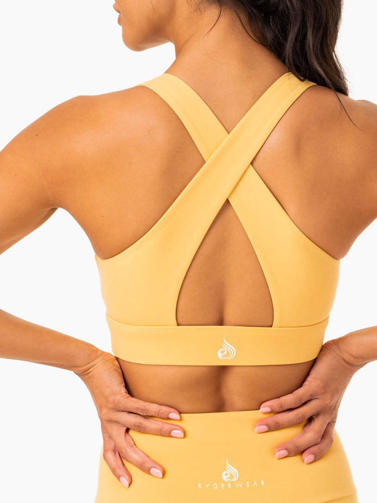 Ryderwear Staples Cross Over Sports Bra Mango | RLWT-90368