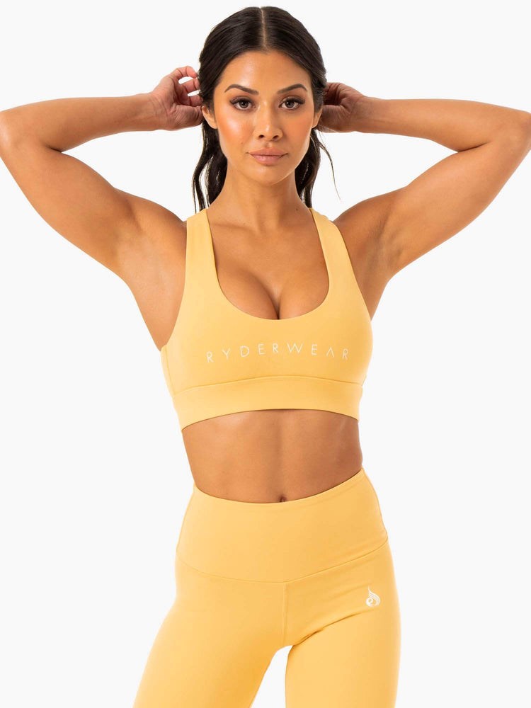 Ryderwear Staples Cross Over Sports Bra Mango | RLWT-90368