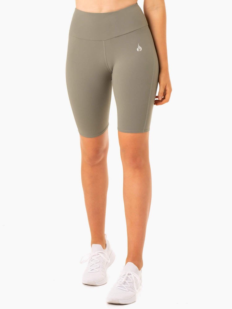 Ryderwear Staples Scrunch Bum Bike Shorts Hnědožlutý | MLUK-03549