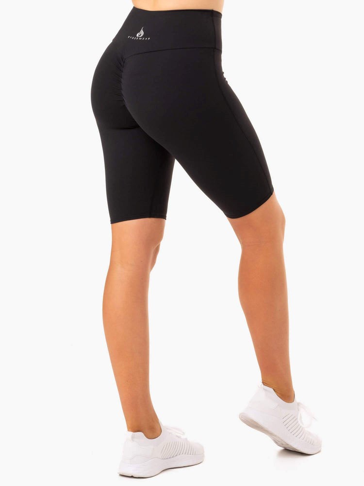 Ryderwear Staples Scrunch Bum Bike Shorts Černé | OPHX-71324