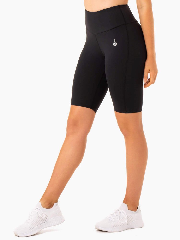 Ryderwear Staples Scrunch Bum Bike Shorts Černé | OPHX-71324