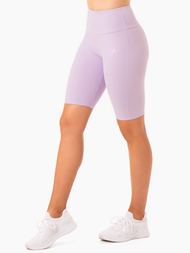 Ryderwear Staples Scrunch Bum Bike Shorts Lilac | OUGD-41068