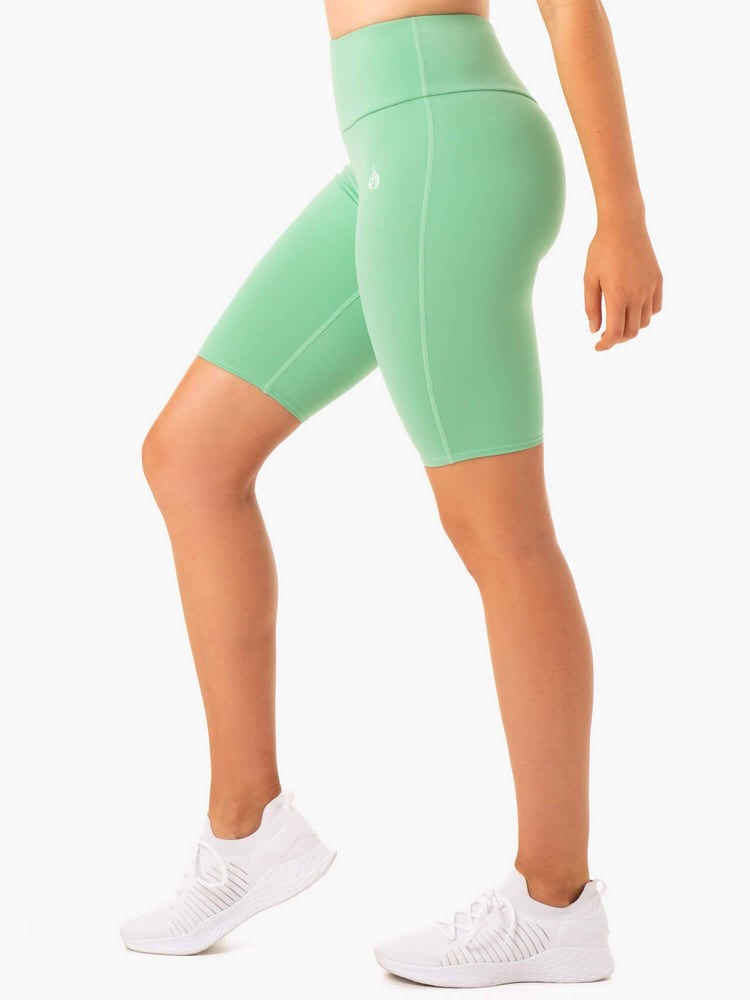 Ryderwear Staples Scrunch Bum Bike Shorts Neomint | PDVW-39610