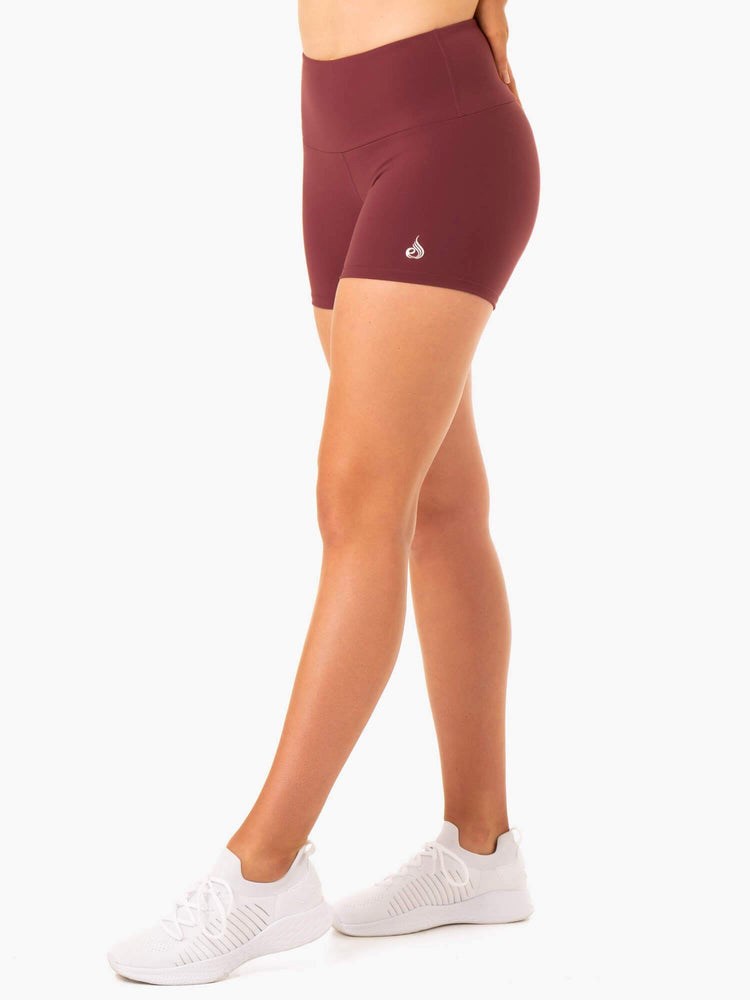 Ryderwear Staples Scrunch Bum Booty Shorts Vínové | BNSW-41053