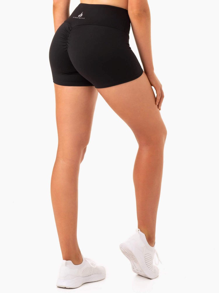 Ryderwear Staples Scrunch Bum Booty Shorts Černé | GNRU-92608