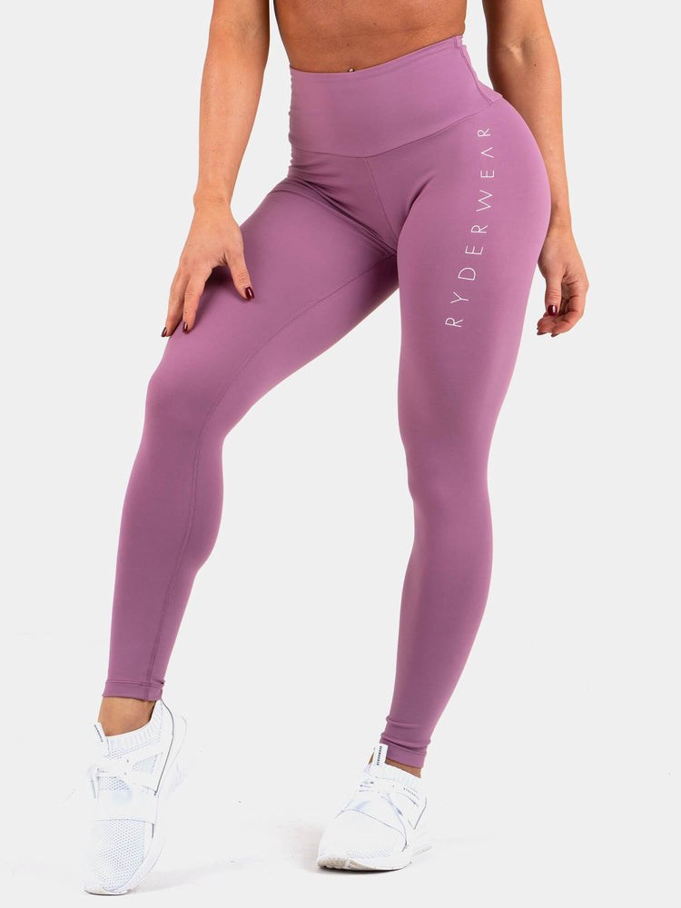 Ryderwear Staples Scrunch Bum Leggings Fialové | HSBZ-16493