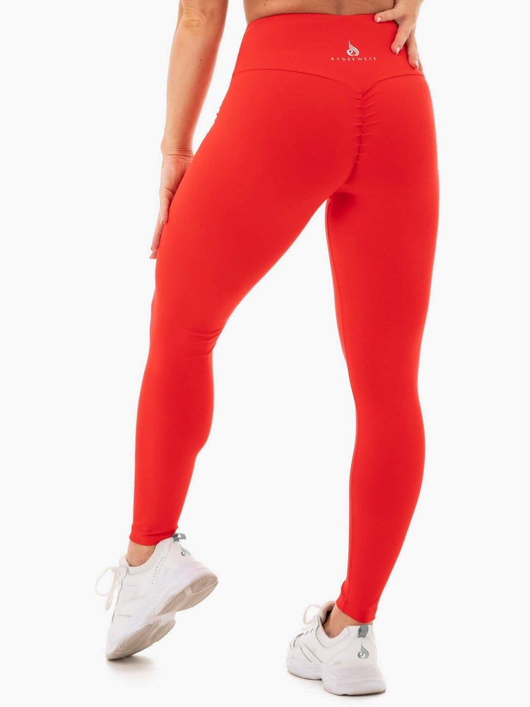 Ryderwear Staples Scrunch Bum Leggings Červené | JGOY-87946