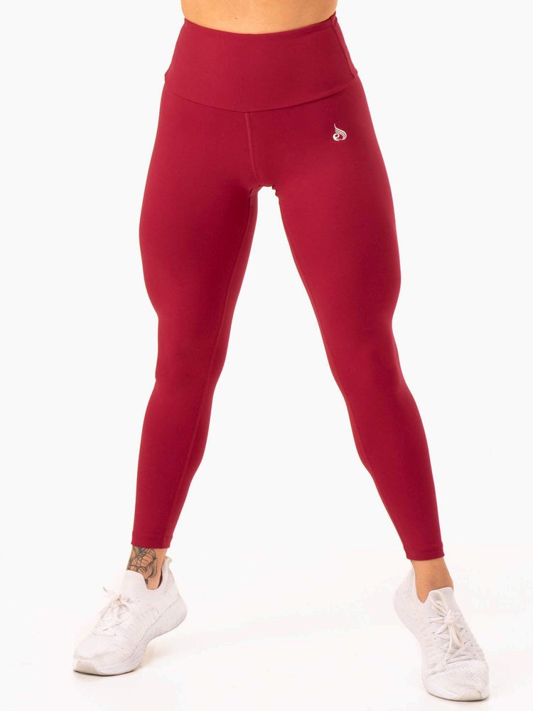 Ryderwear Staples Scrunch Bum Leggings Červené | PIGA-29874