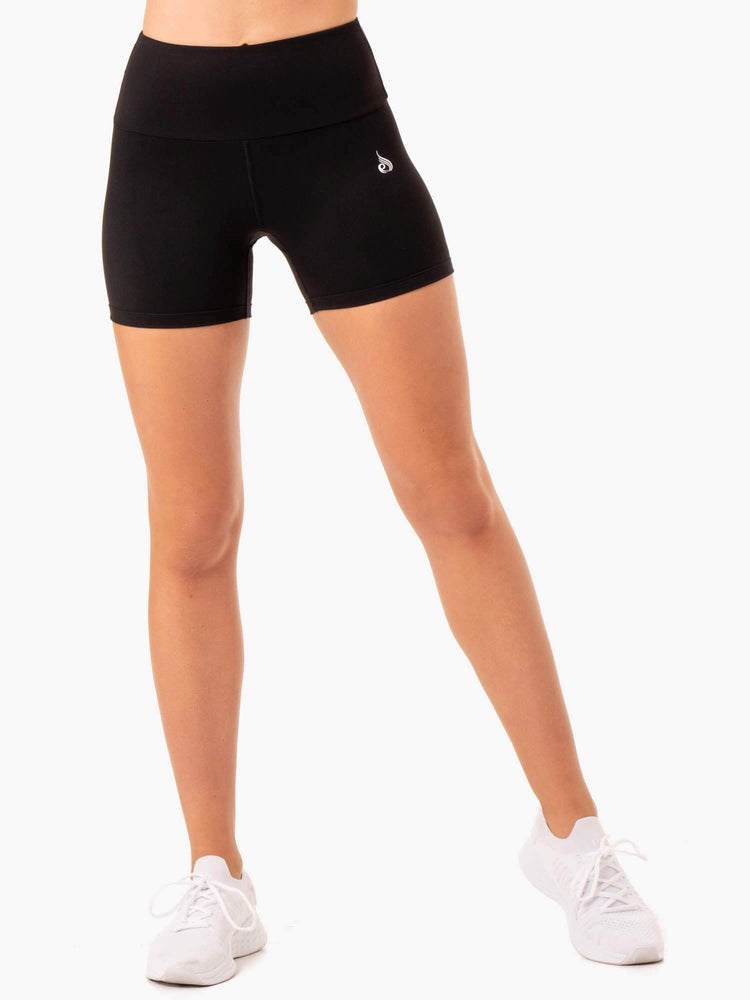 Ryderwear Staples Scrunch Bum Mid Length Shorts Černé | BUMS-68134