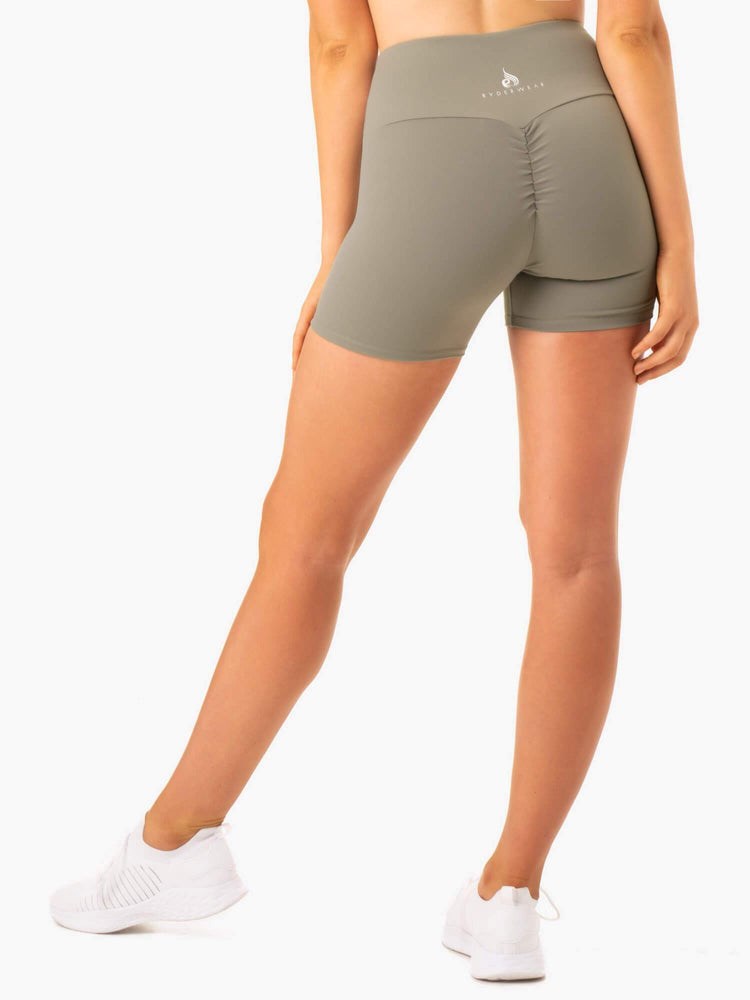 Ryderwear Staples Scrunch Bum Mid Length Shorts Hnědožlutý | CMAU-81479