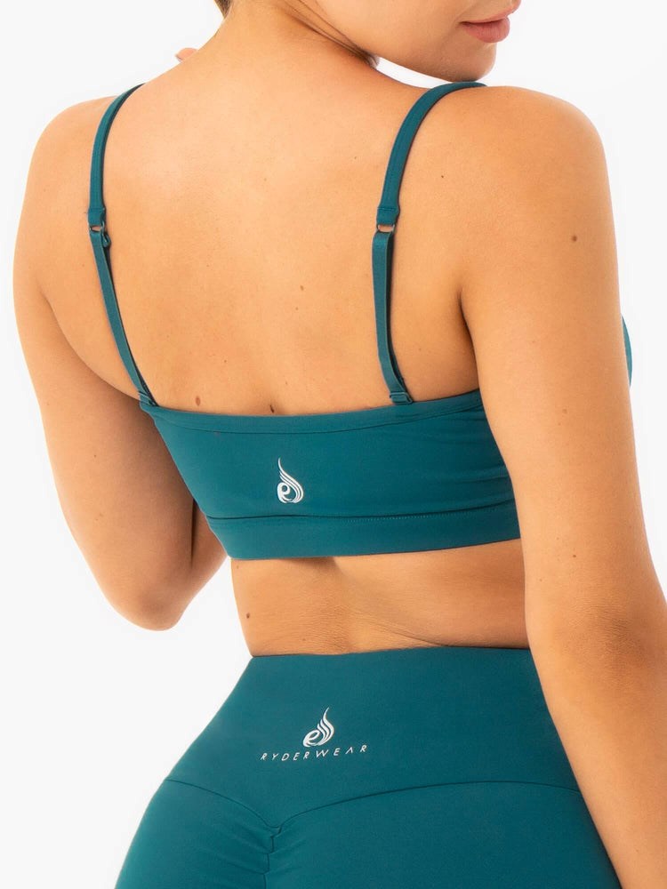 Ryderwear Staples Sports Bra Emerald | QDLI-25607