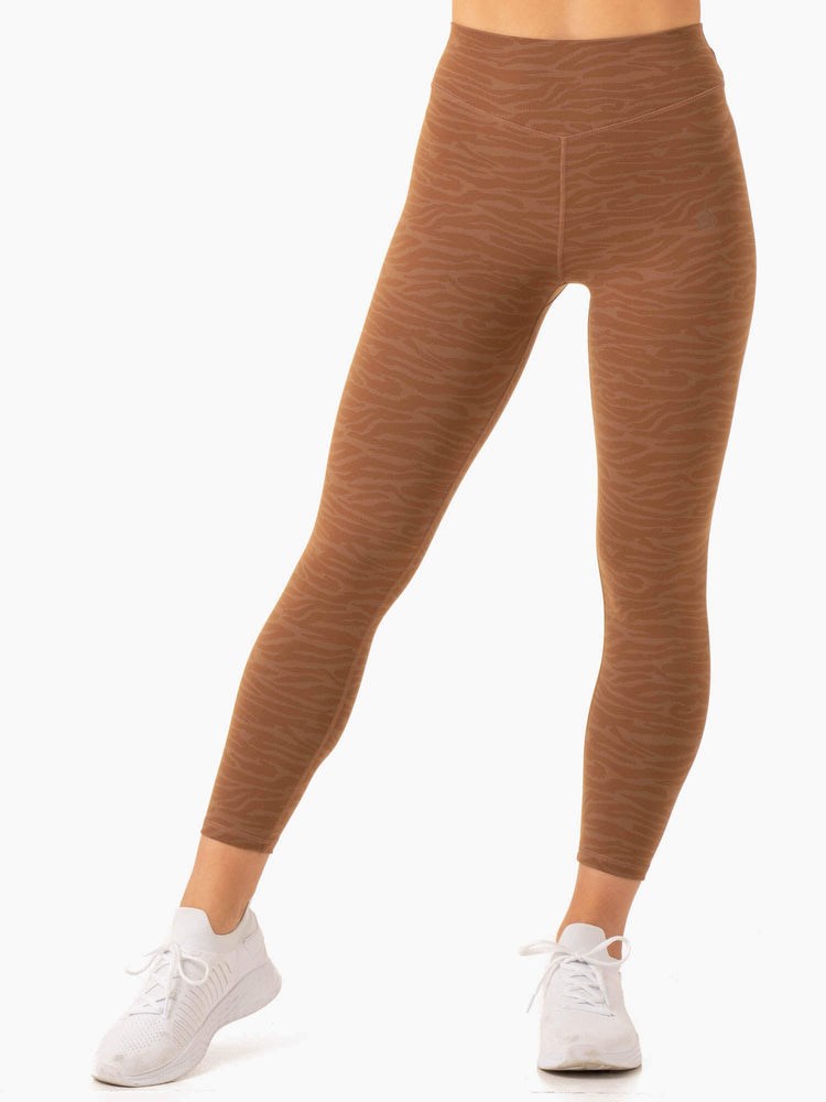 Ryderwear Transform High Waisted Leggings Čokolády | QPUX-76419