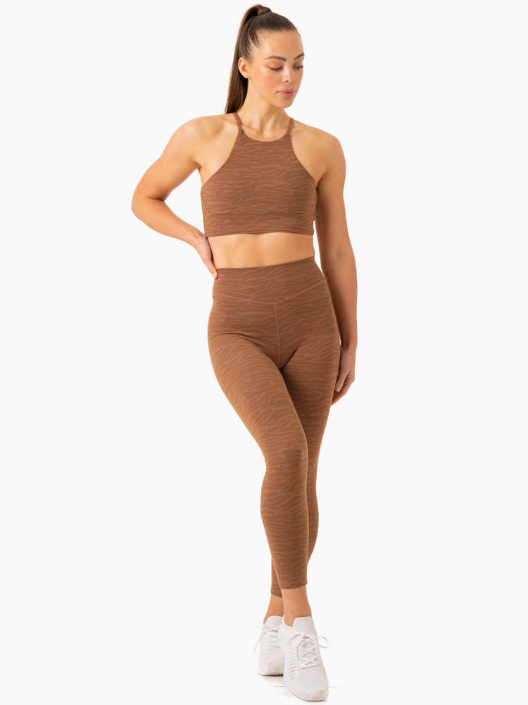 Ryderwear Transform High Waisted Leggings Čokolády | QPUX-76419