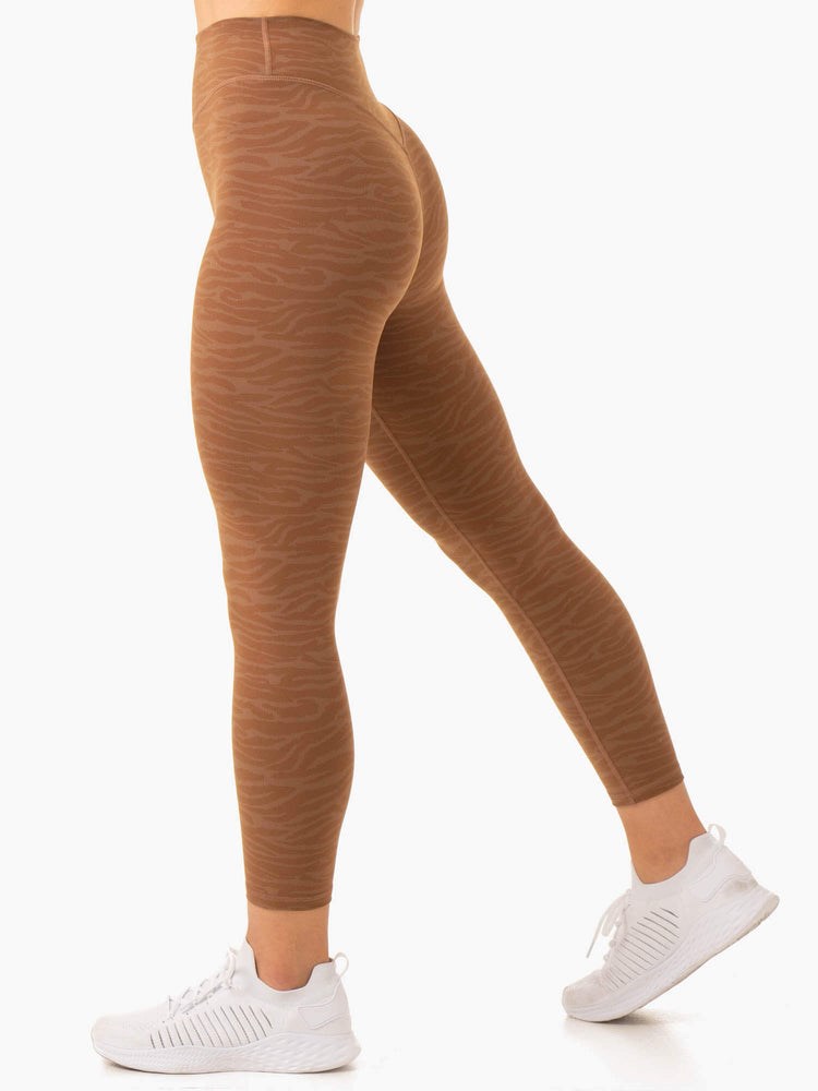 Ryderwear Transform High Waisted Leggings Čokolády | QPUX-76419