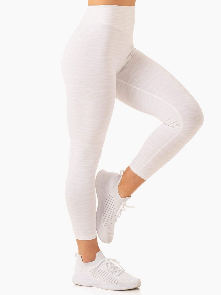 Ryderwear Transform High Waisted Leggings Bílé | SBZP-35679