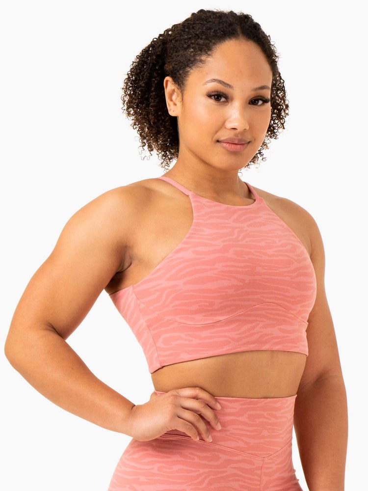 Ryderwear Transform Reversible Sports Crop Růžové | CTYM-93156