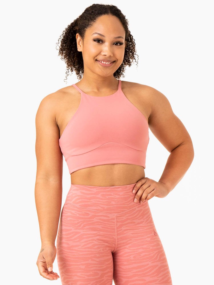 Ryderwear Transform Reversible Sports Crop Růžové | CTYM-93156