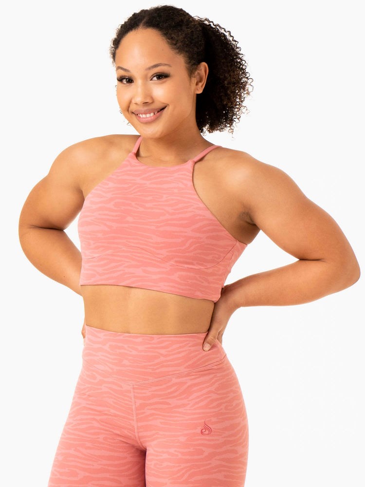 Ryderwear Transform Reversible Sports Crop Růžové | CTYM-93156