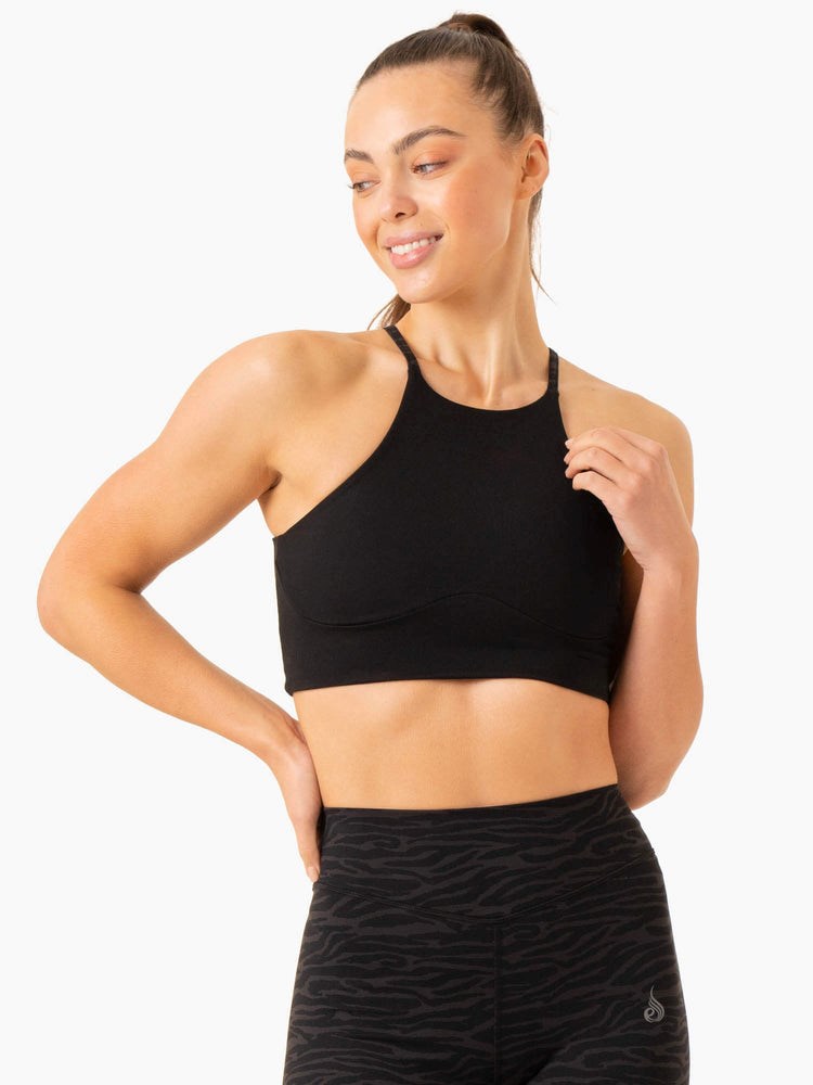 Ryderwear Transform Reversible Sports Crop Černé | FLJV-56429