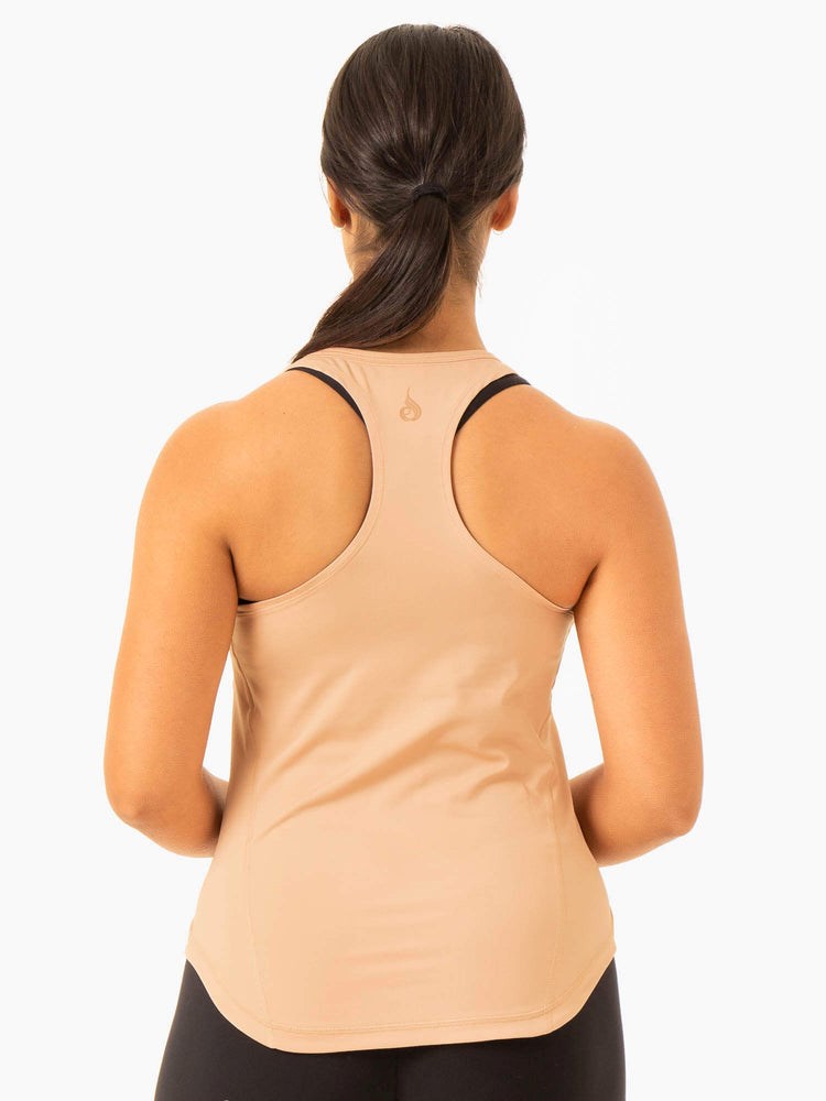 Ryderwear Transform Tréninková Tank Tan | IQNS-42531