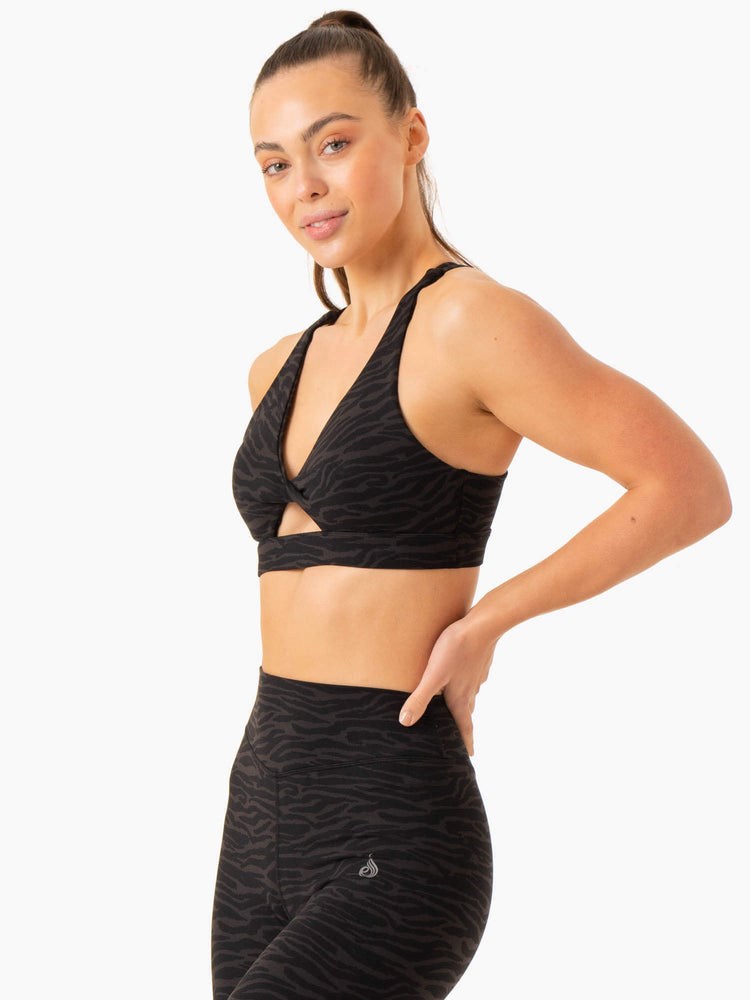 Ryderwear Transform Twist Sports Bra Černé | ENDH-58713