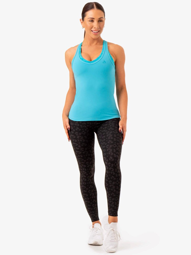 Ryderwear Ultra Compression Tank Aqua | HPGB-97630