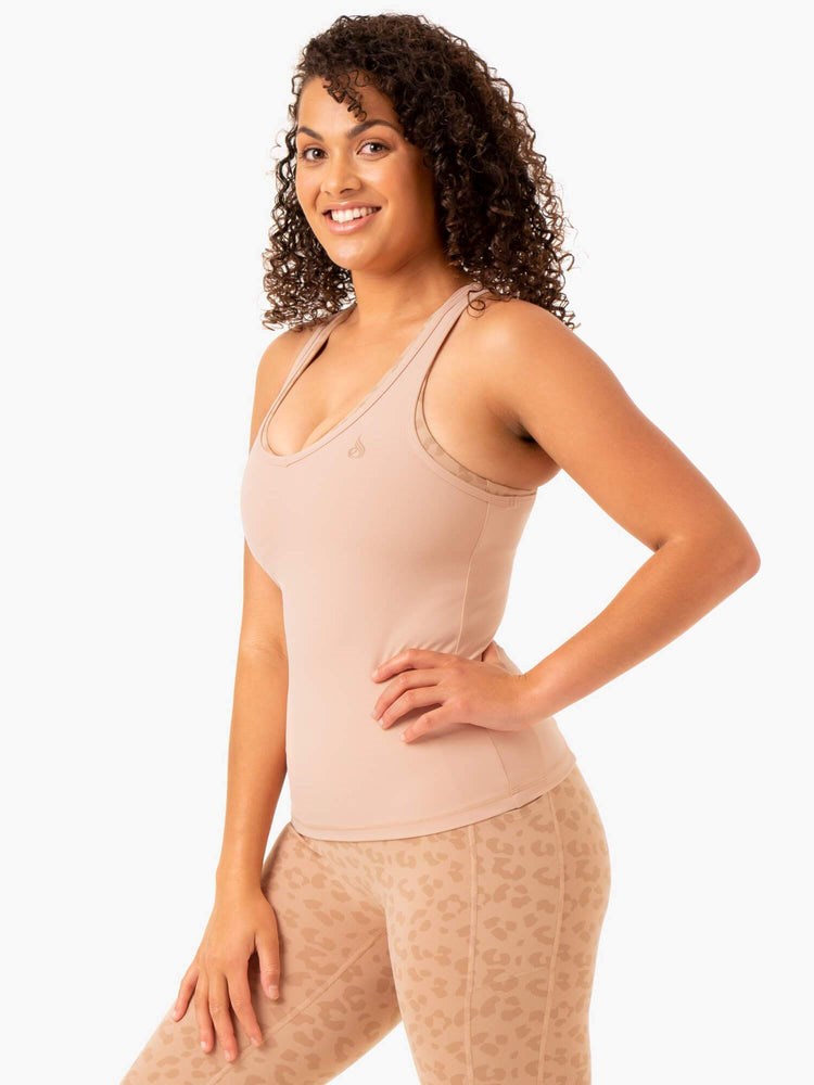 Ryderwear Ultra Compression Tank Tan | LITA-87562