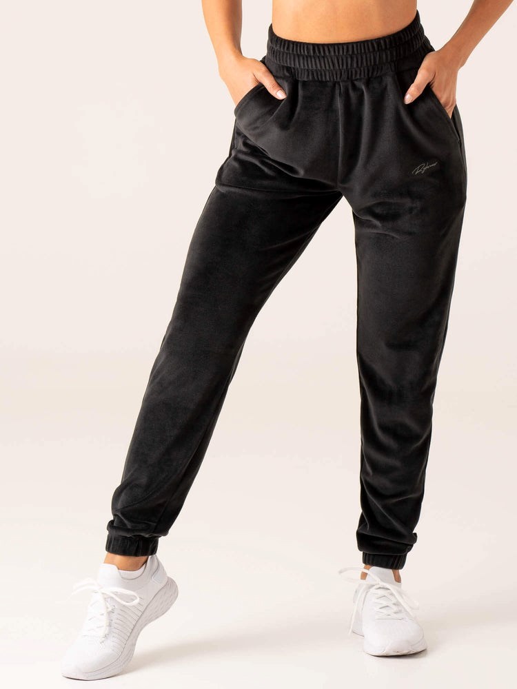 Ryderwear Velour Track Pant Černé | HAXD-43569