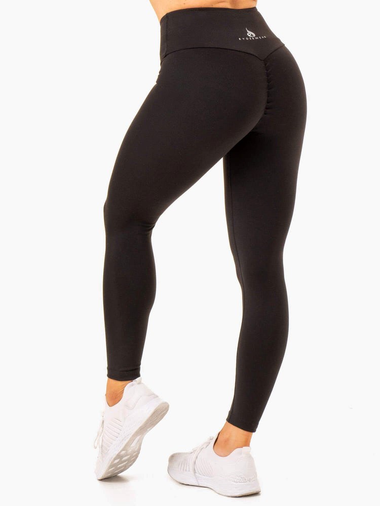 Ryderwear Vital High Waisted Scrunch Leggings Černé | QVHR-60124