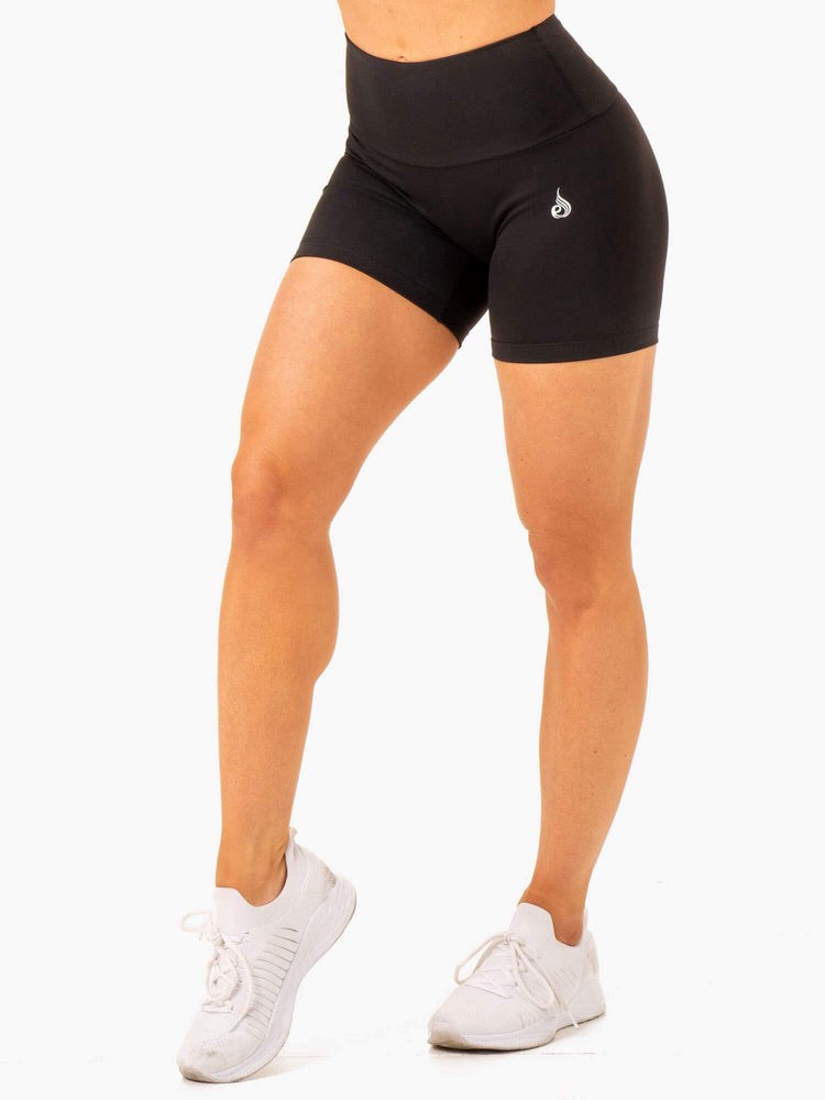 Ryderwear Vital Mid Length Scrunch Shorts Černé | AQCG-85672