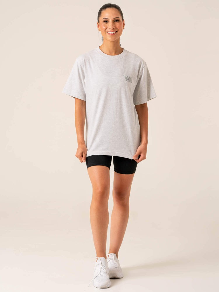 Ryderwear Wellness T-Shirt Snow Marl | BTMP-98427