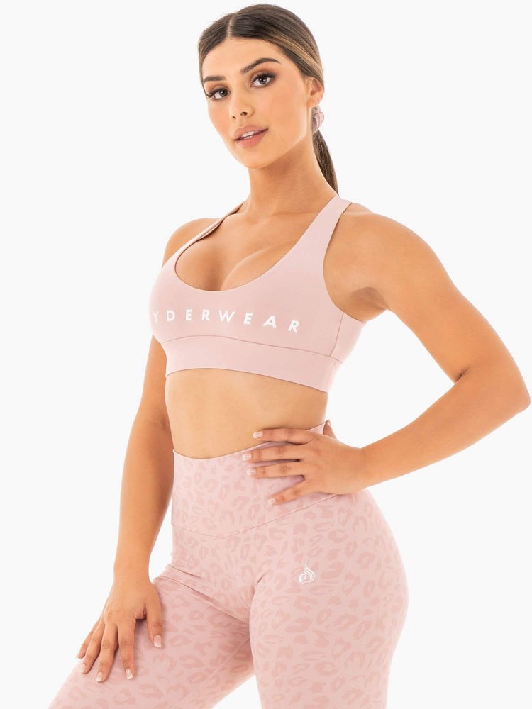 Ryderwear Wild Cross Over Sports Bra Blush | IDJN-41907