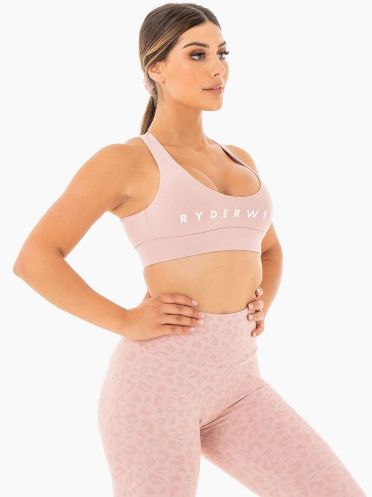 Ryderwear Wild Cross Over Sports Bra Blush | IDJN-41907