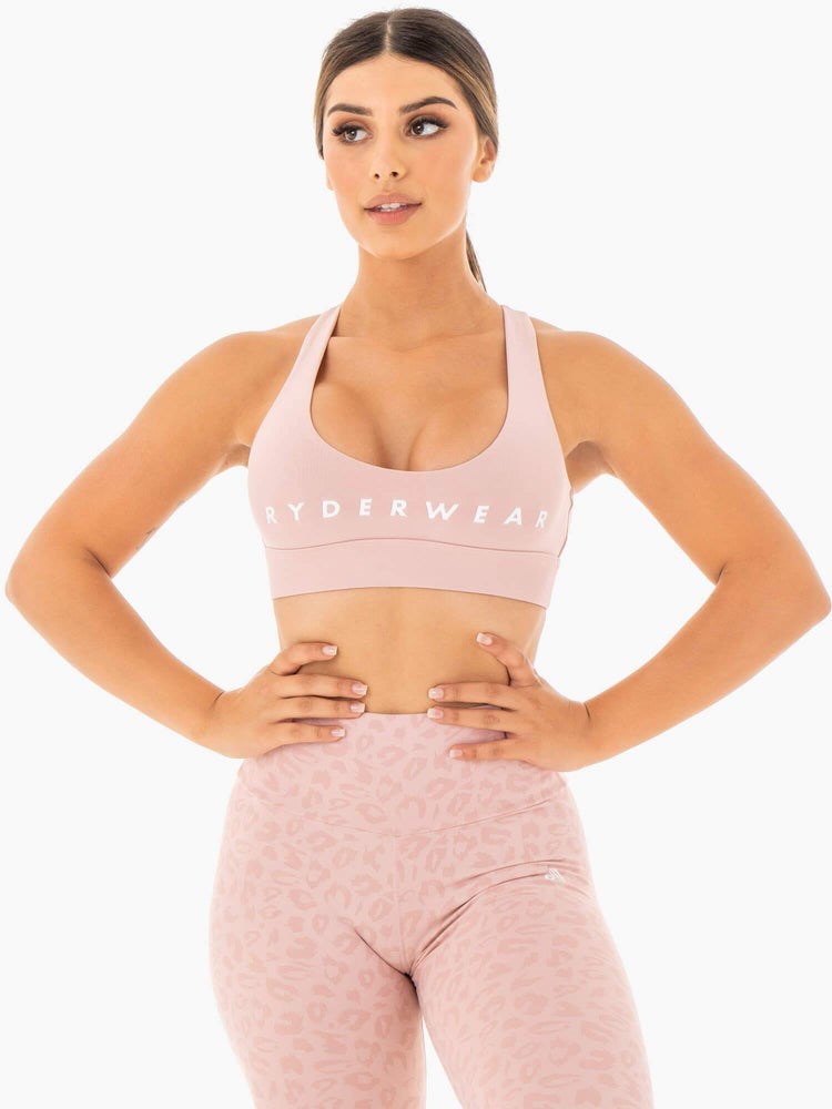 Ryderwear Wild Cross Over Sports Bra Blush | IDJN-41907