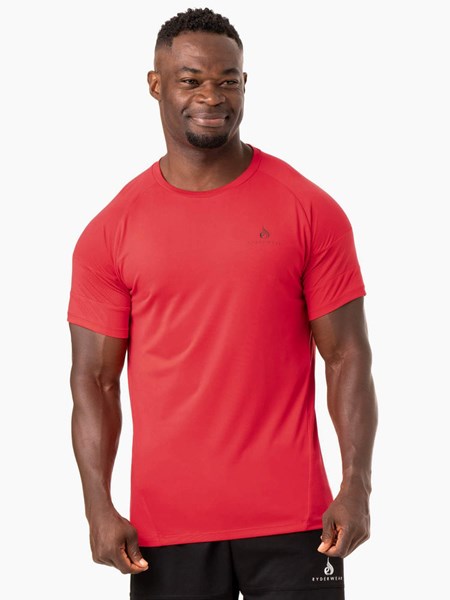 Ryderwear Action Mesh T-Shirt Červené | QADR-12036