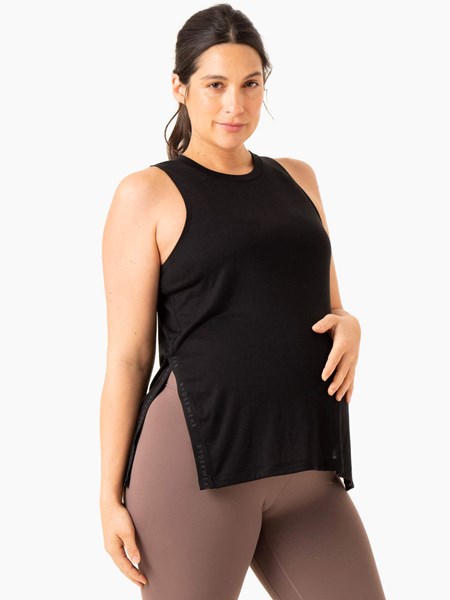 Ryderwear Active Bump Tank Černé | FQOP-31759