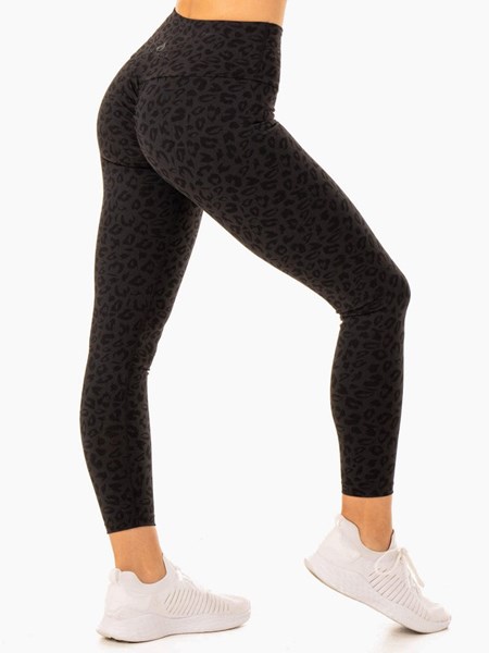 Ryderwear Adapt High Waisted Scrunch Leggings Černé Leopard | JTSH-92365