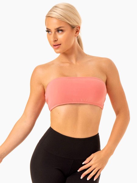 Ryderwear Bandeau Sports Bra Růžové | NBXE-91245