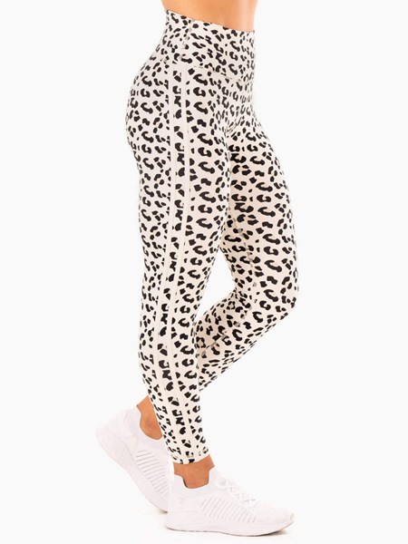 Ryderwear Evolution High Waisted Scrunch Leggings Leopard | JNSF-76954