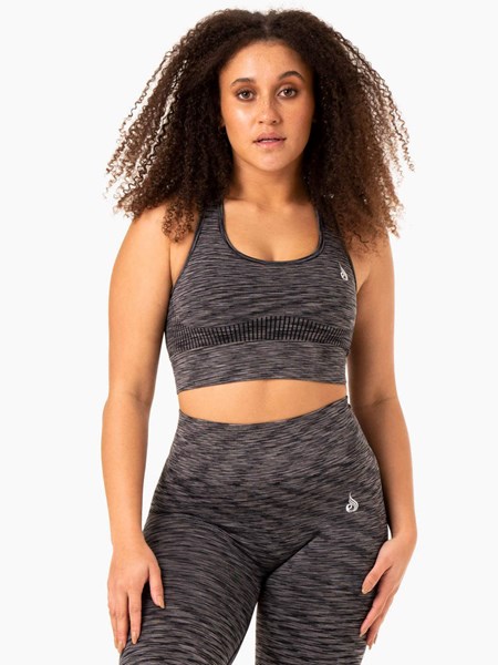 Ryderwear Evolve Seamless Longline Sports Bra Černé | OFSM-28541