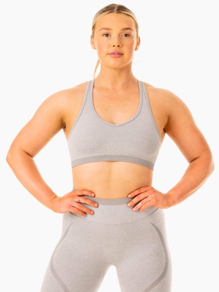 Ryderwear Excel Seamless Sports Bra Šedé | MZPF-73681