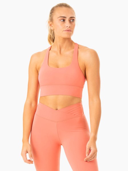 Ryderwear Flow Square Neck Sports Bra Růžové Růžové | RLMZ-49103